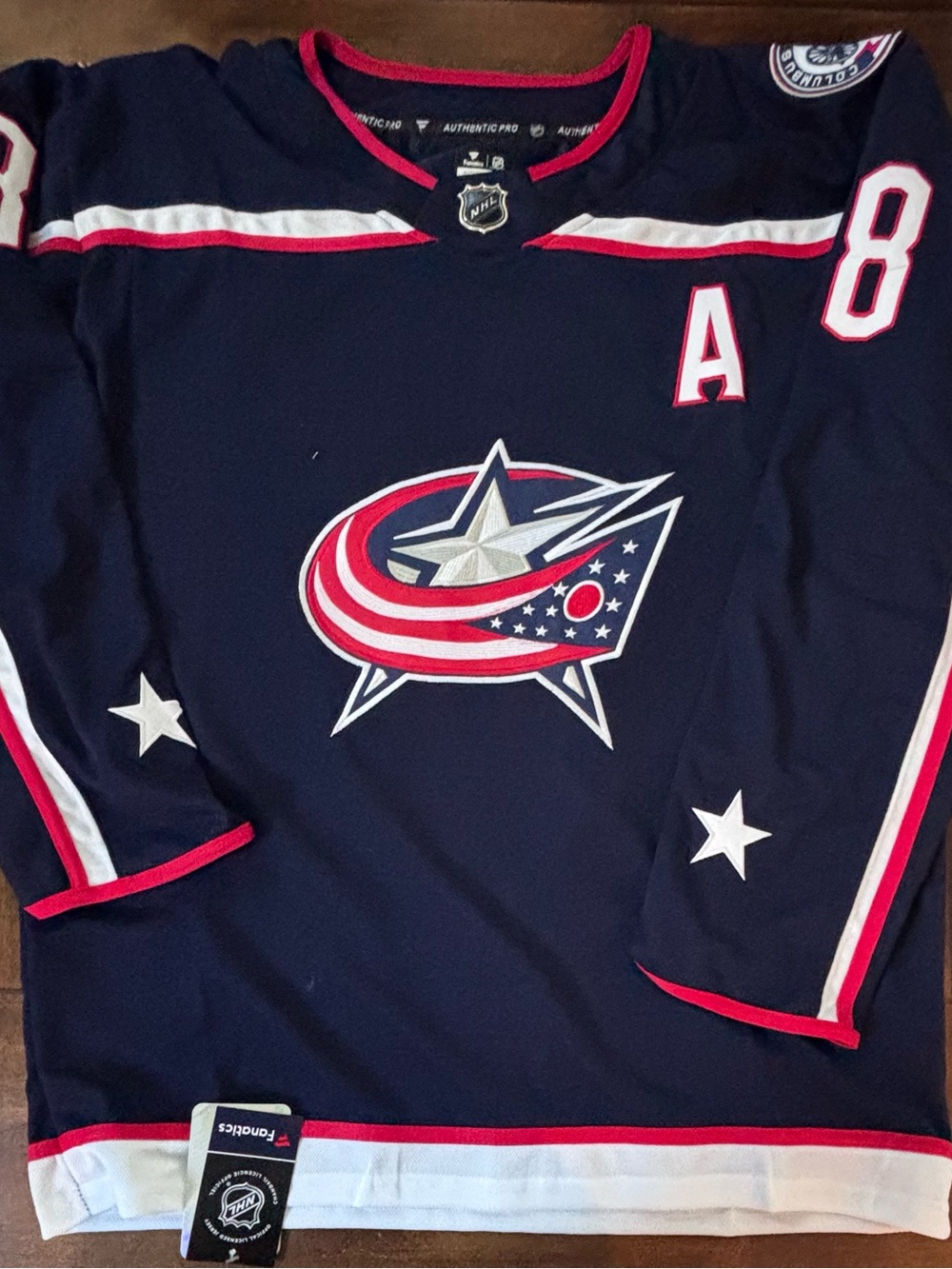 Columbus Blue Jackets Zach Werenski Fanatics Stitched Jersey Large (52) NWT